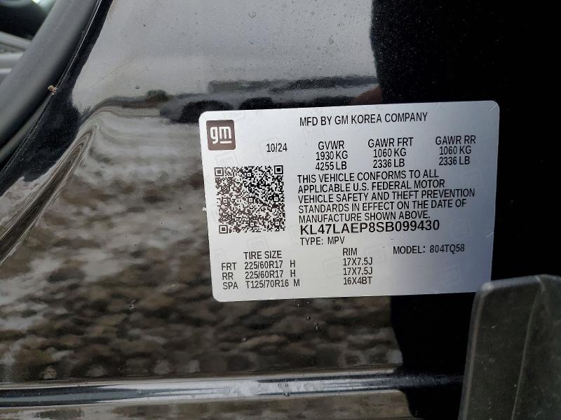 2025 Buick Envista მანქანა იყიდება აუქციონზე, vin: KL47LAEP8SB099430, აუქციონის ნომერი: 76605965