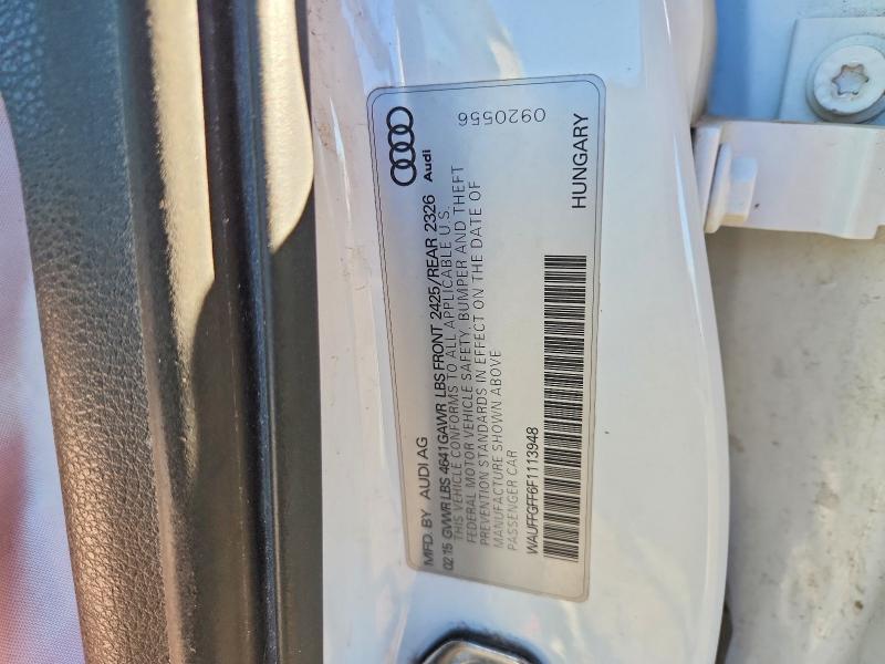 Aukcja sprzedaży 2015 Audi S3, vin: WAUFFGFF6F1113948, numer aukcji: 76253715