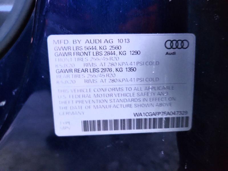 Продажа на аукционе авто 2014 Audi Sq5, vin: WA1CGAFP7EA047329, номер лота: 79108415
