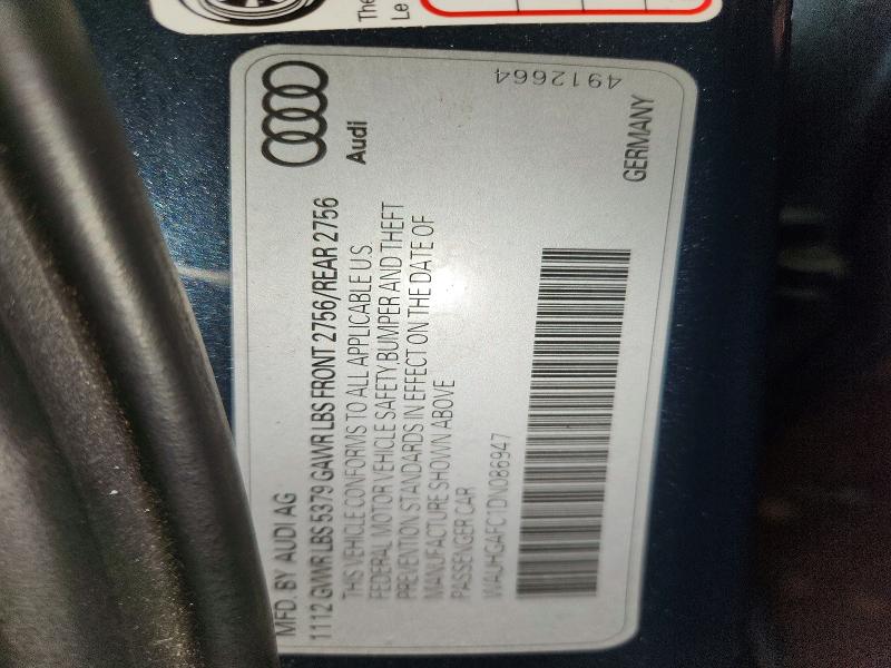 Aukcja sprzedaży 2013 Audi A6, vin: WAUHGAFC1DN086947, numer aukcji: 78289265