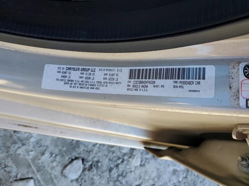 2013 Chrysler 200 მანქანა იყიდება აუქციონზე, vin: 1C3CCBBBXDN745320, აუქციონის ნომერი: 76339525