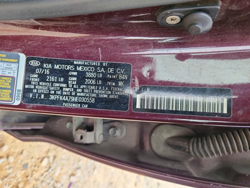 78820395 :رقم المزاد ، 3KPFK4A79HE030558 vin ، 2017 Kia Forte مزاد بيع
