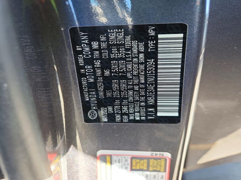Aukcja sprzedaży 2022 Hyundai Tucson, vin: KM8JE3AE1NU153094, numer aukcji: 78868435