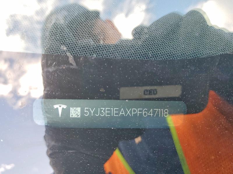 Aukcja sprzedaży 2023 Tesla Model 3, vin: 5YJ3E1EAXPF647118, numer aukcji: 78069725