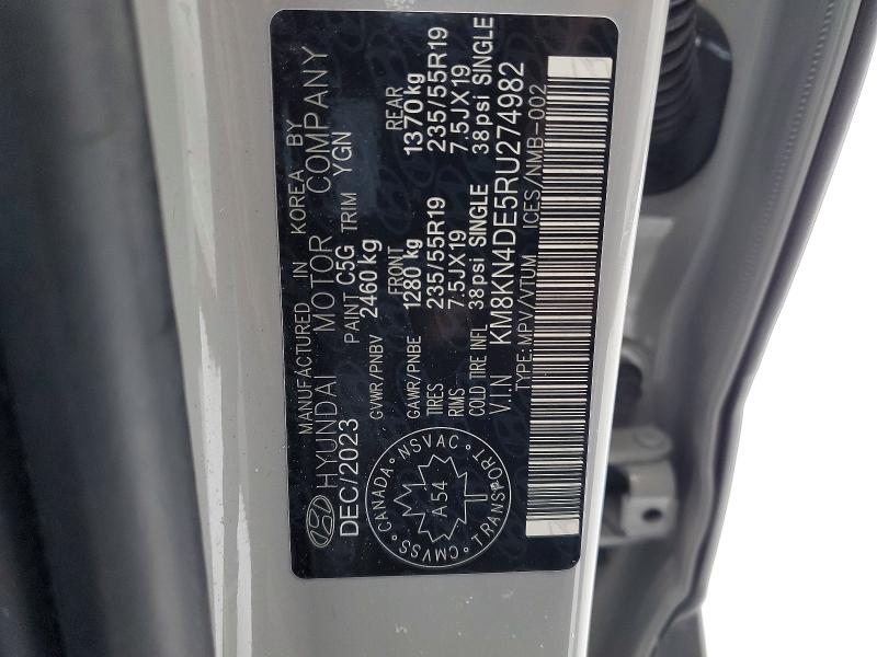 76269365 :رقم المزاد ، KM8KN4DE5RU274982 vin ، 2024 Hyundai Ioniq 5 مزاد بيع