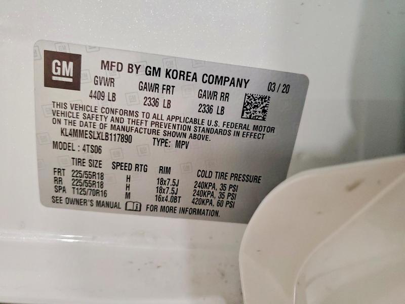 Aukcja sprzedaży 2020 Buick Encore Gx, vin: KL4MMESLXLB117890, numer aukcji: 76895935