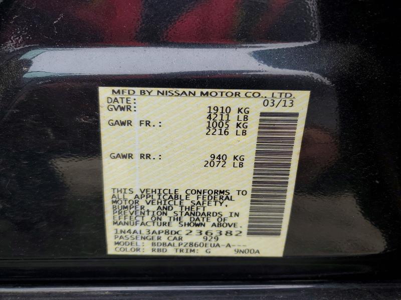 Продаж на аукціоні авто 2013 Nissan Altima, vin: 1N4AL3AP8DC236382, номер лоту: 78833525