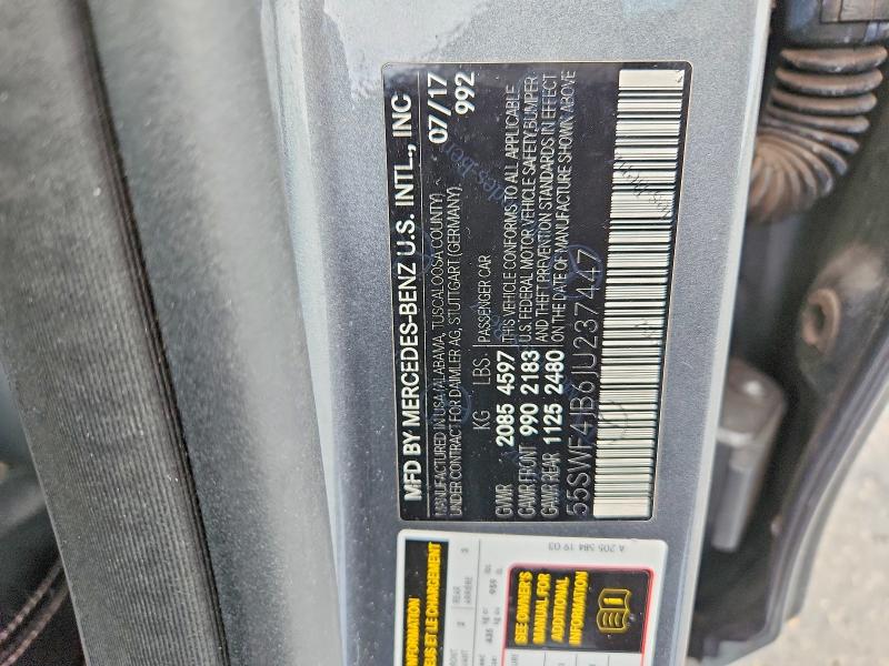 Продажа на аукционе авто 2018 Mercedes-benz C, vin: 55SWF4JB6JU237447, номер лота: 76386815