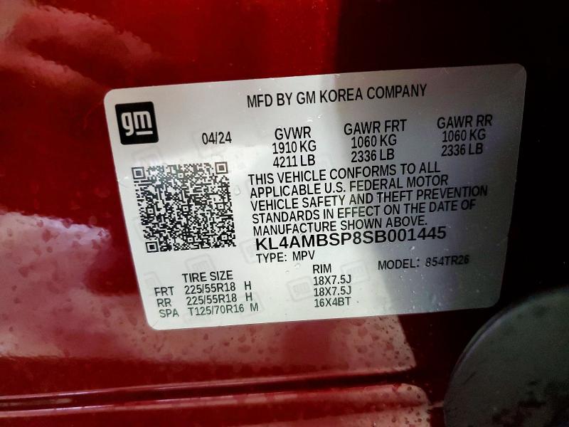 Aukcja sprzedaży 2025 Buick Encore Gx, vin: KL4AMBSP8SB001445, numer aukcji: 76986085