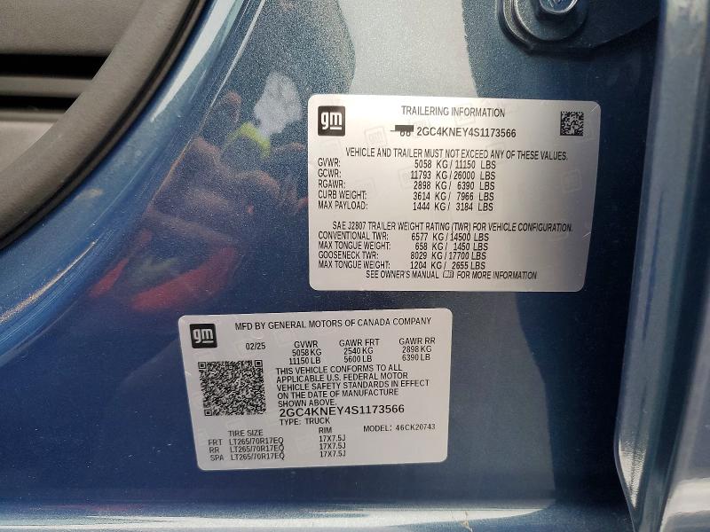 Продажа на аукционе авто 2025 Chevrolet Silverado, vin: 2GC4KNEY4S1173566, номер лота: 78299365