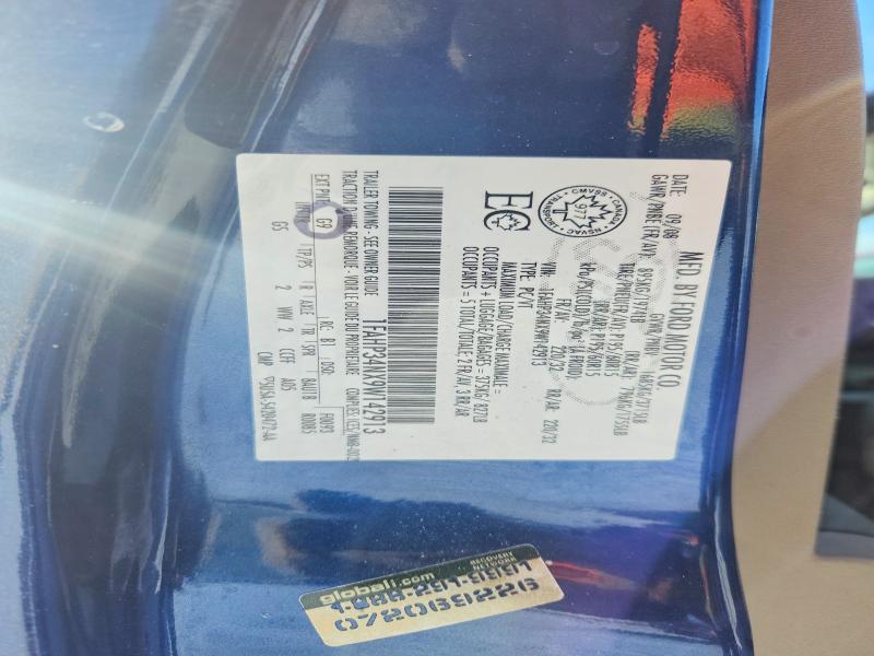 75552175 :رقم المزاد ، 1FAHP34NX9W142913 vin ، 2009 Ford Focus مزاد بيع