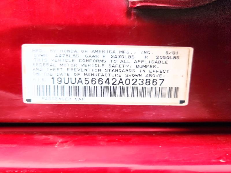 78063925 :رقم المزاد ، 19UUA56642A023867 vin ، 2002 Acura 3.2tl مزاد بيع