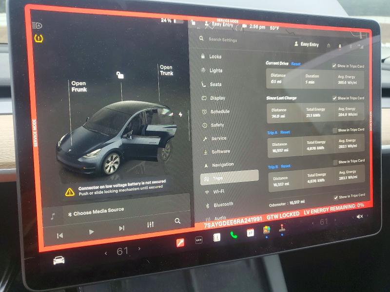 79293205 :رقم المزاد ، 7SAYGDEE6RA241991 vin ، 2024 Tesla Model Y مزاد بيع