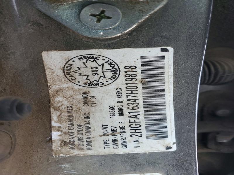 Aukcja sprzedaży 2007 Honda Civic, vin: 2HGFA16347H019818, numer aukcji: 78586245