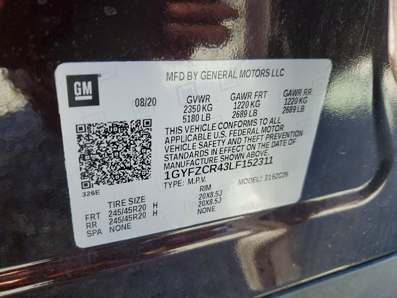 Продажа на аукционе авто 2020 Cadillac Xt4, vin: 1GYFZCR43LF152311, номер лота: 76517265