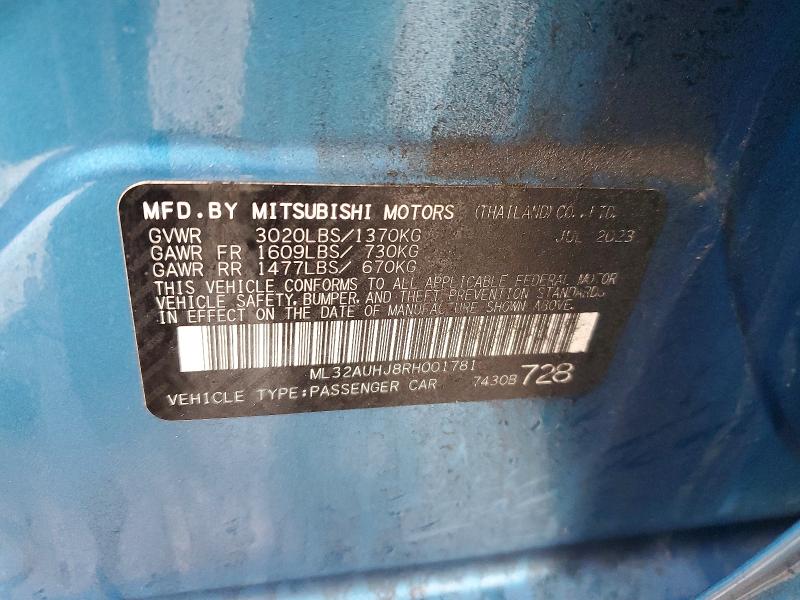 Продаж на аукціоні авто 2024 Mitsubishi Mirage, vin: ML32AUHJ8RH001781, номер лоту: 77171075
