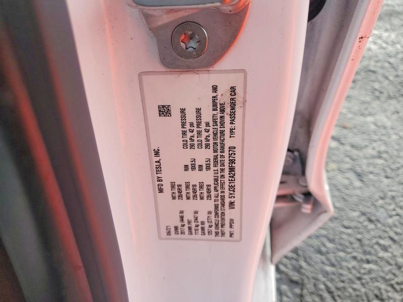 Aukcja sprzedaży 2021 Tesla Model 3, vin: 5YJ3E1EA2MF987570, numer aukcji: 74365495