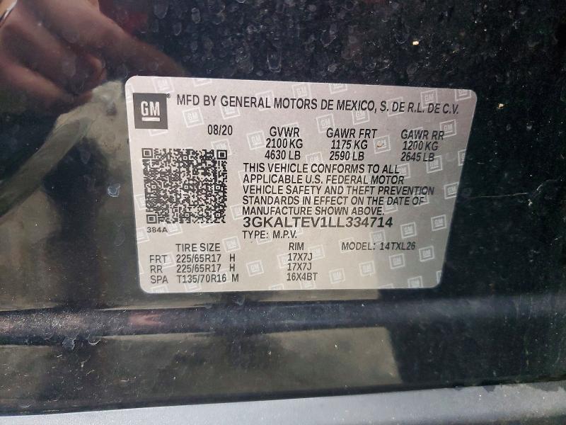 76860365 :رقم المزاد ، 3GKALTEV1LL334714 vin ، 2020 Gmc Terrain مزاد بيع