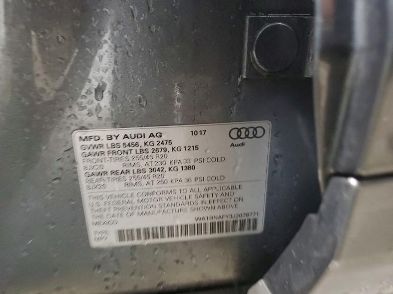 Aukcja sprzedaży 2018 Audi Q5, vin: WA1BNAFY3J2078771, numer aukcji: 75566735
