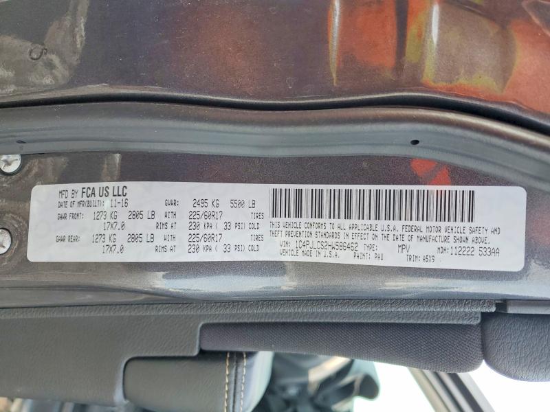 Продаж на аукціоні авто 2017 Jeep Cherokee, vin: 1C4PJLCS2HW586462, номер лоту: 78295095