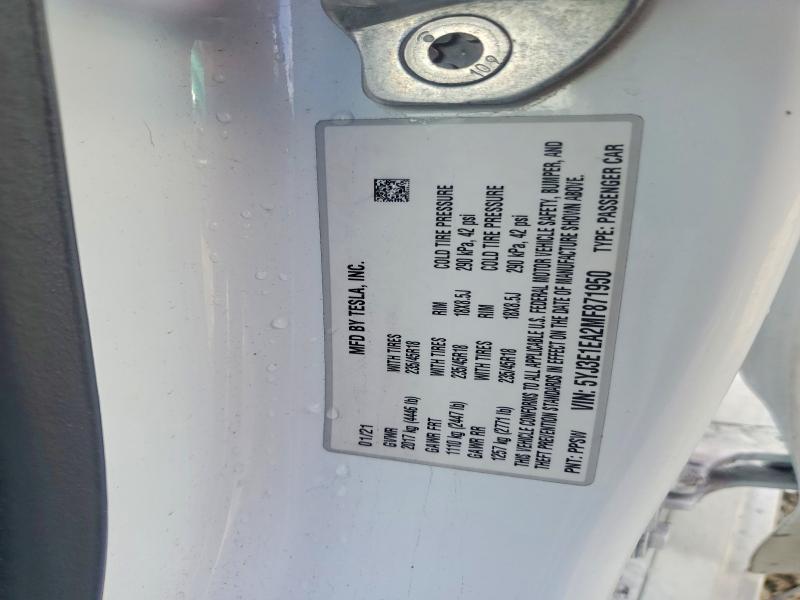 Aukcja sprzedaży 2021 Tesla Model 3, vin: 5YJ3E1EA2MF871950, numer aukcji: 77837525