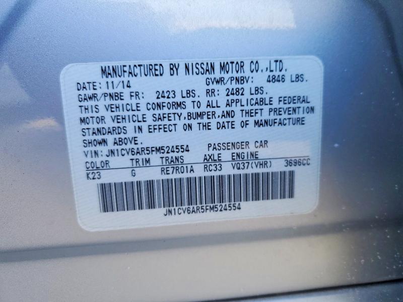 Продаж на аукціоні авто 2015 Infiniti Q40, vin: JN1CV6AR5FM524554, номер лоту: 75617885