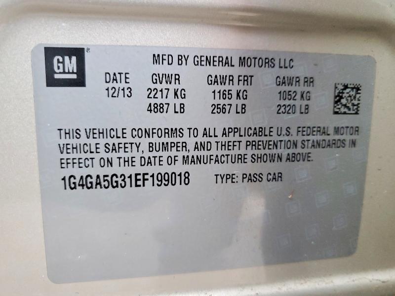 Продажа на аукционе авто 2014 Buick Lacrosse, vin: 1G4GA5G31EF199018, номер лота: 79170775
