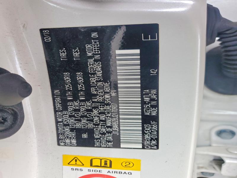 74501045 :رقم المزاد ، JTJBARBZ8J2170907 vin ، 2018 Lexus Nx مزاد بيع