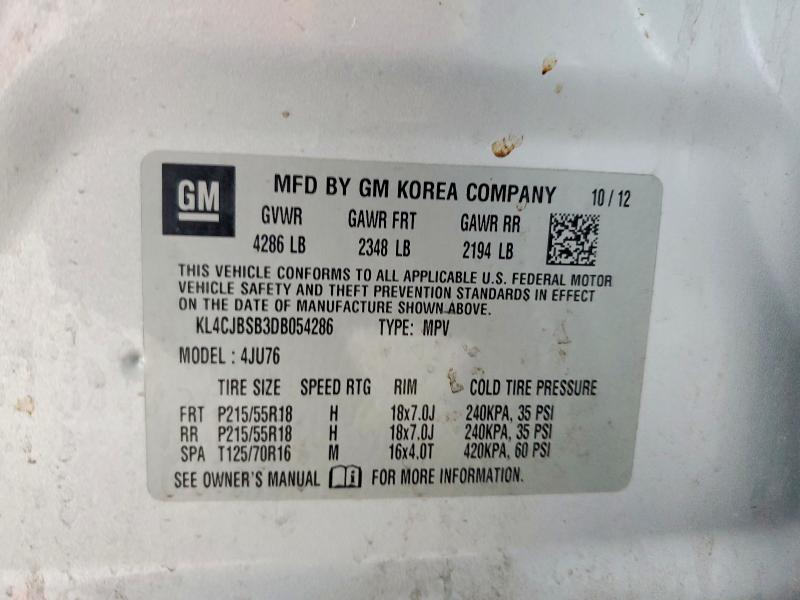 Продажа на аукционе авто 2013 Buick Encore, vin: KL4CJBSB3DB054286, номер лота: 77612405