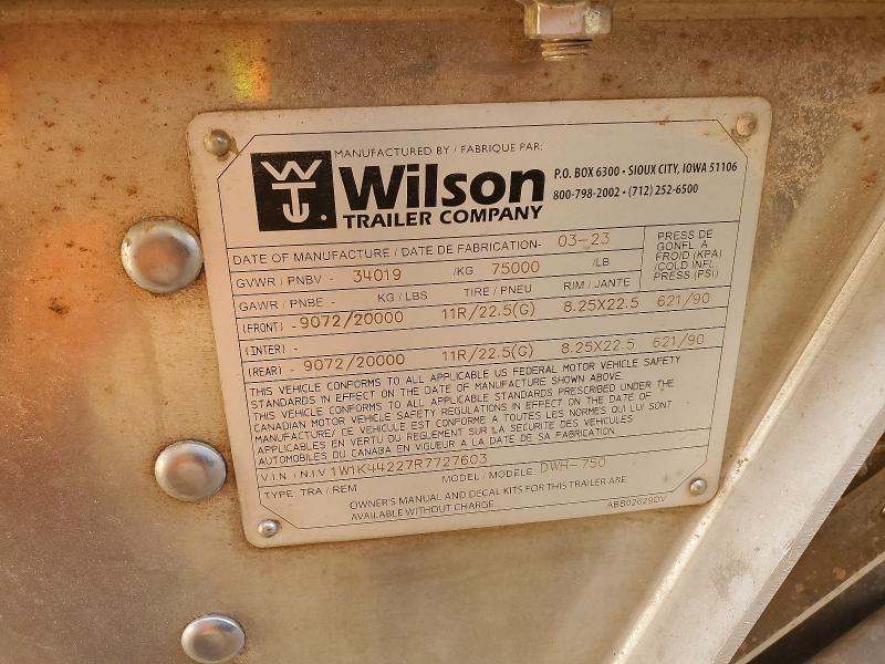 Продажа на аукционе авто 2024 Wilson Trailer, vin: 1W1K44227R7727603, номер лота: 75493265
