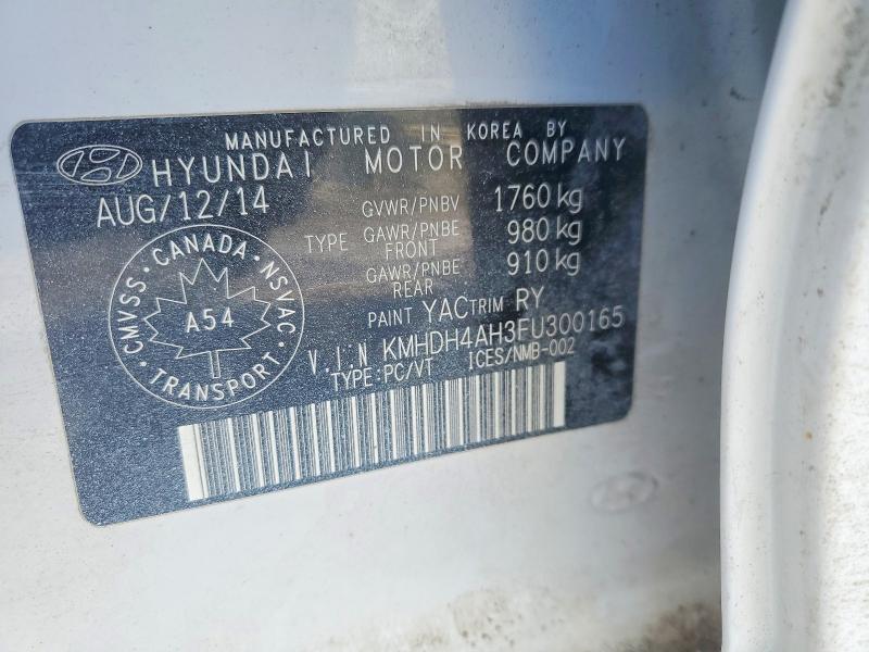 Aukcja sprzedaży 2015 Hyundai Elantra, vin: KMHDH4AH3FU300165, numer aukcji: 78037085