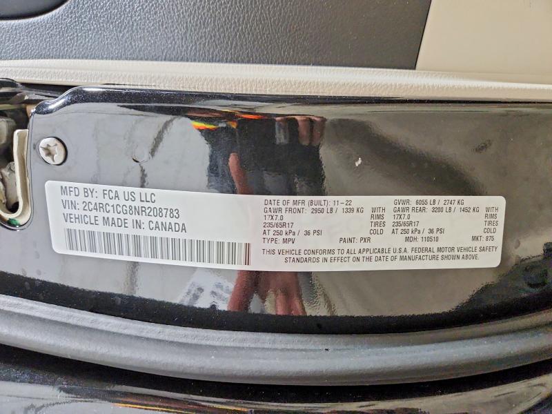 2022 Chrysler Voyager მანქანა იყიდება აუქციონზე, vin: 2C4RC1CG8NR208783, აუქციონის ნომერი: 76656045