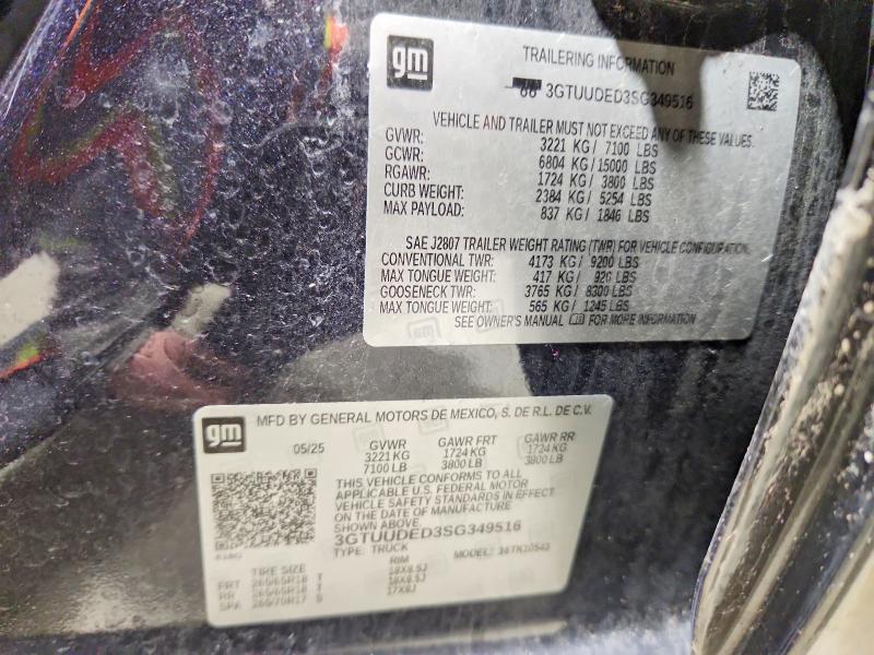 Продажа на аукционе авто 2025 Gmc Sierra K15, vin: 3GTUUDED3SG349516, номер лота: 76711215