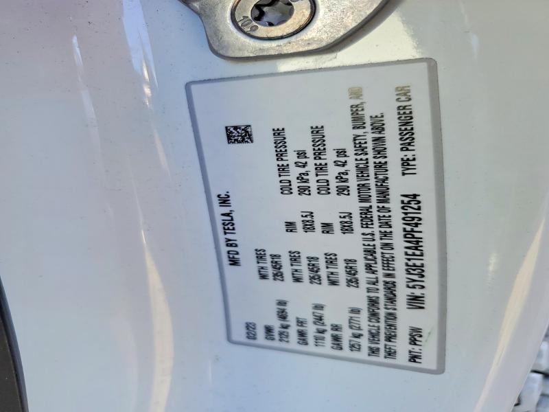 Auction sale of the 2023 Tesla Model 3, vin: 5YJ3E1EA4PF491254, lot number: 77142465
