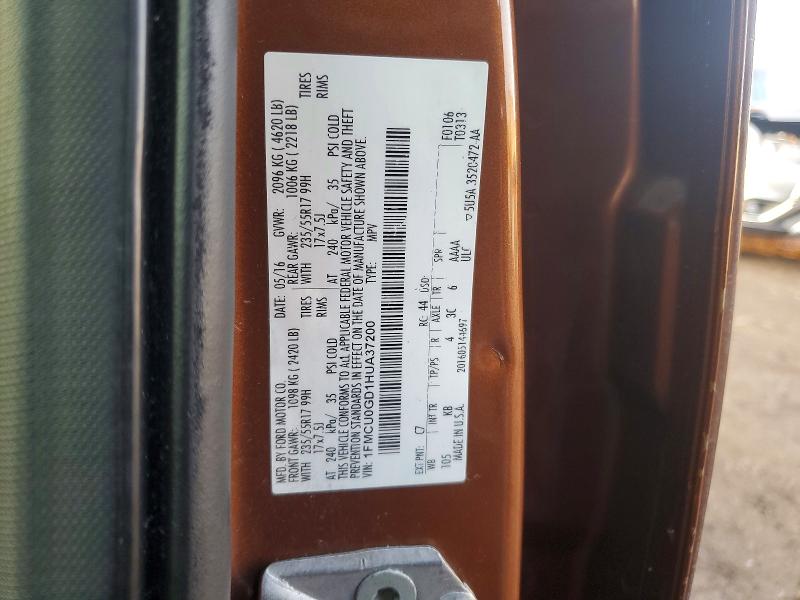 Продажа на аукционе авто 2017 Ford Escape, vin: 1FMCU0GD1HUA37200, номер лота: 76836945