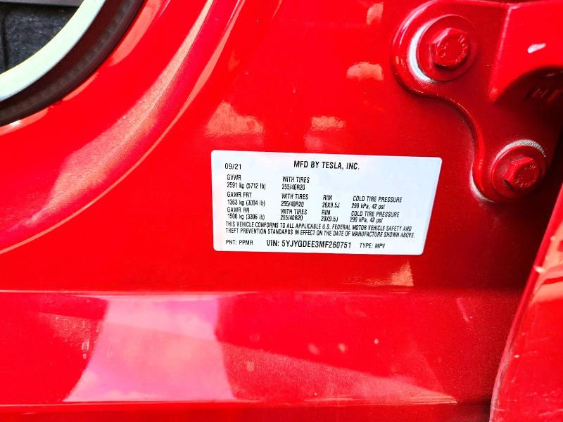Продажа на аукционе авто 2021 Tesla Model Y, vin: 5YJYGDEE3MF260751, номер лота: 76931955