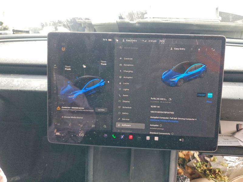 2025 Tesla Model 3 მანქანა იყიდება აუქციონზე, vin: 5YJ3E1EA7SF007165, აუქციონის ნომერი: 76558275