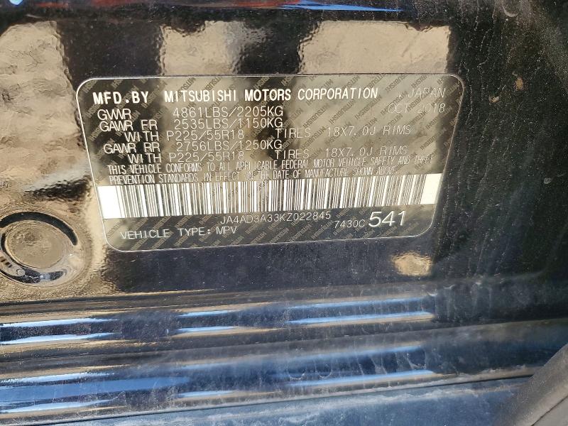 Продаж на аукціоні авто 2019 Mitsubishi Outlander, vin: JA4AD3A33KZ022845, номер лоту: 73713955