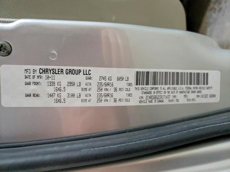 2012 Dodge Grand Caravan მანქანა იყიდება აუქციონზე, vin: 2C4RDGBG2CR171437, აუქციონის ნომერი: 75972465