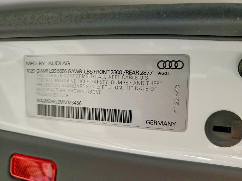 Продажа на аукционе авто 2021 Audi A6, vin: WAUM2AF22MN023456, номер лота: 73881335