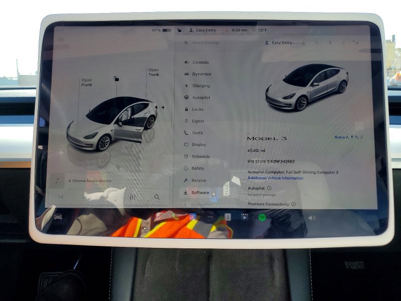 Aukcja sprzedaży 2022 Tesla Model 3, vin: 5YJ3E1EA2NF342662, numer aukcji: 78559705