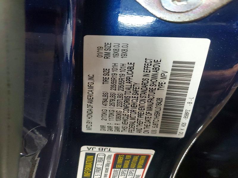 Продажа на аукционе авто 2019 Acura Rdx, vin: 5J8TC1H59KL018428, номер лота: 77203015