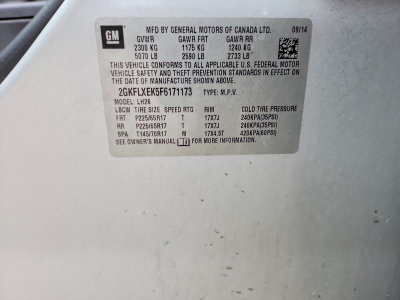2015 Gmc Terrain მანქანა იყიდება აუქციონზე, vin: 2GKFLXEK5F6171173, აუქციონის ნომერი: 77538815