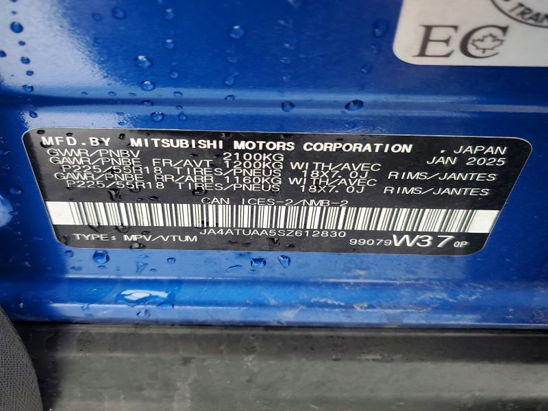 77507205 :رقم المزاد ، JA4ATUAA5SZ612830 vin ، 2025 Mitsubishi Eclipse Cross مزاد بيع