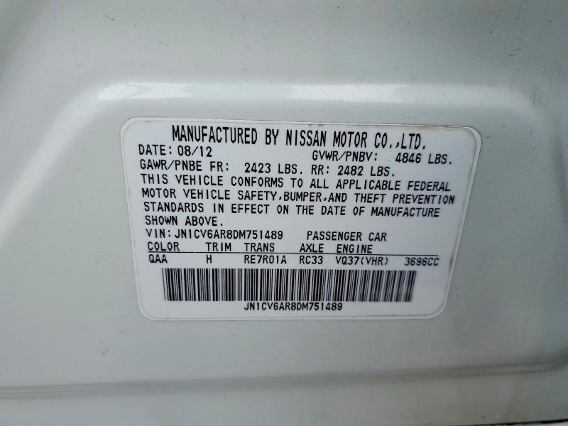Продажа на аукционе авто 2013 Infiniti G37 Sedan, vin: JN1CV6AR8DM751489, номер лота: 78086725