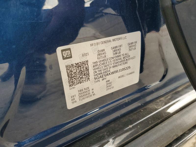 78266975 :رقم المزاد ، 5GAEVAKW0RJ105225 vin ، 2024 Buick Enclave مزاد بيع