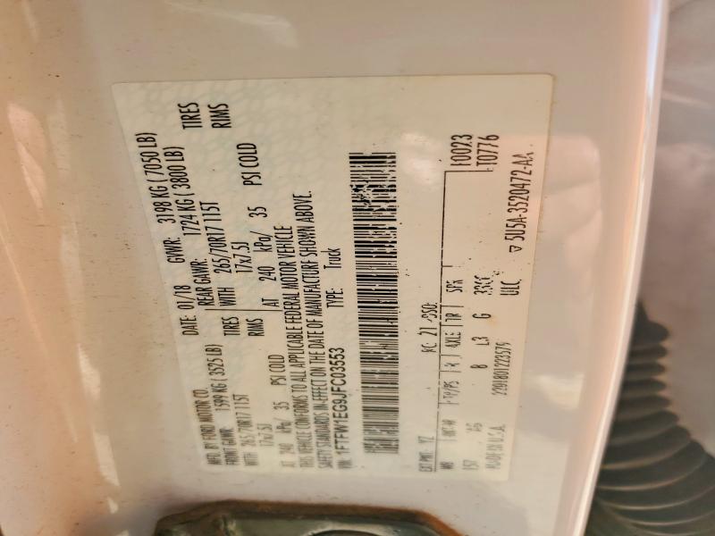 Aukcja sprzedaży 2018 Ford F150, vin: 1FTFW1EG9JFC03553, numer aukcji: 75080485