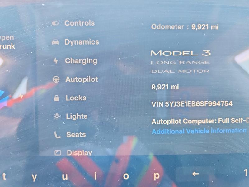 Aukcja sprzedaży 2025 Tesla Model 3, vin: 5YJ3E1EB6SF994754, numer aukcji: 79097815