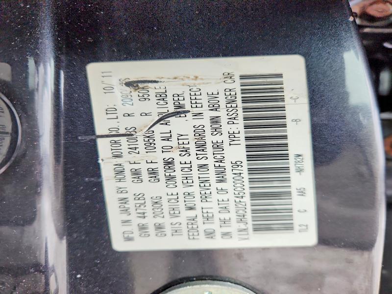 74952025 :رقم المزاد ، JH4CU2F45CC004795 vin ، 2012 Acura Tsx مزاد بيع