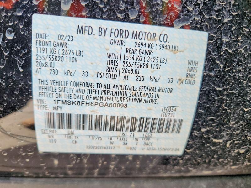 Продажа на аукционе авто 2023 Ford Explorer, vin: 1FMSK8FH6PGA60098, номер лота: 78668155